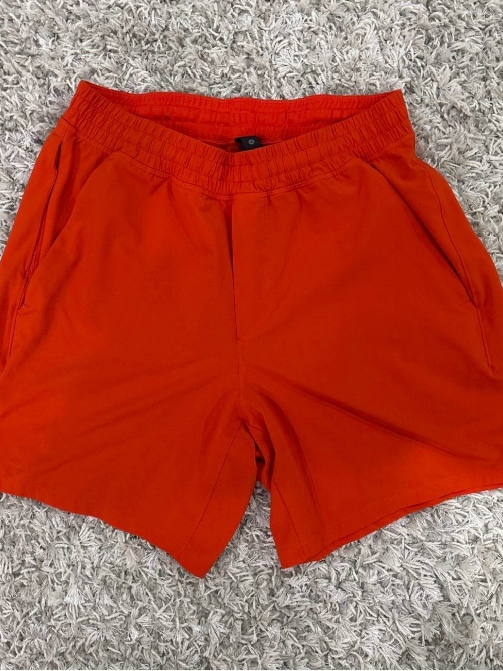 Men's LuLu Orange Athletic Shorts - Lightweight Everyday Performance